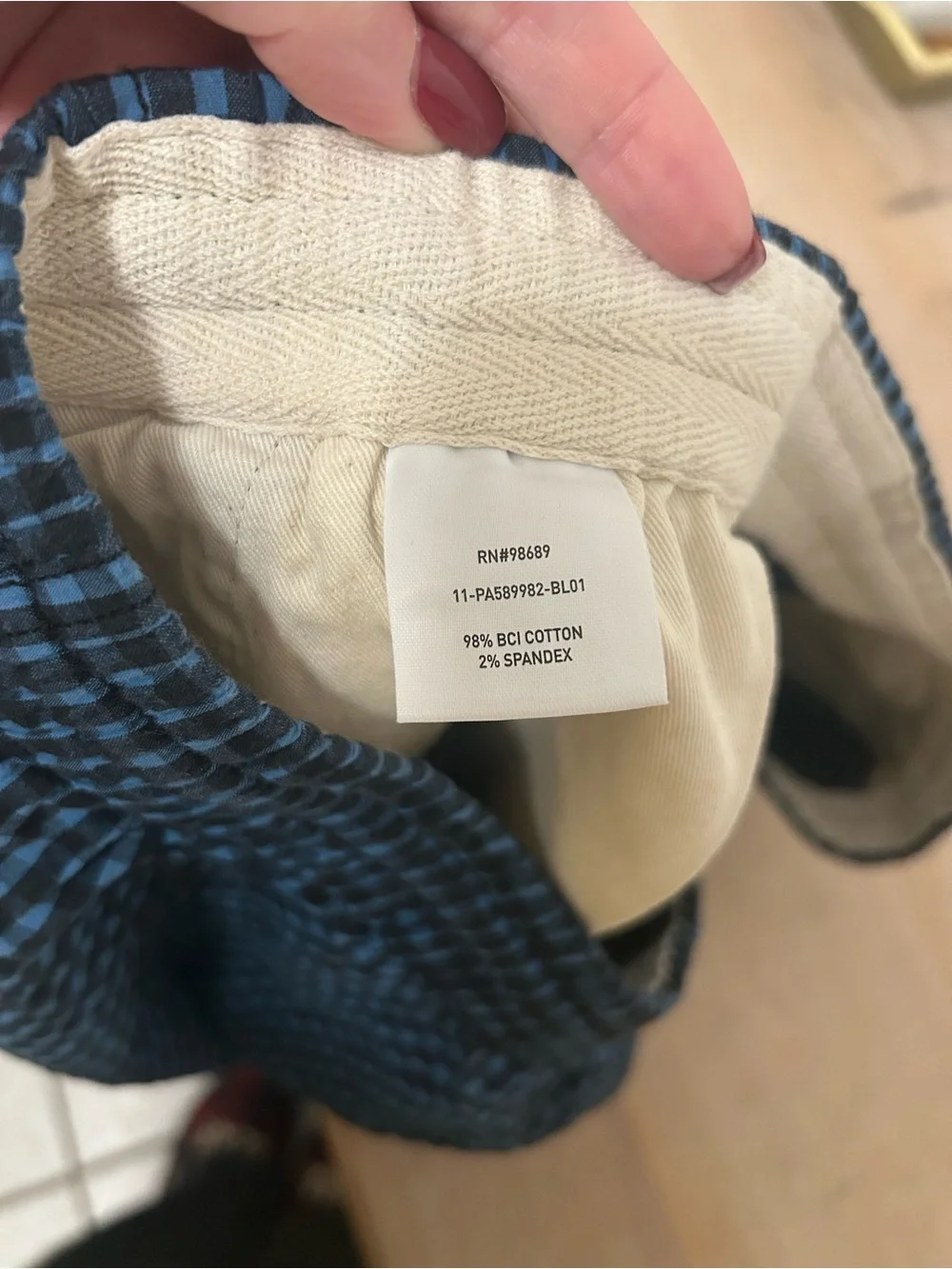 Todd Snyder Blue and Black Checked Swim Trunks